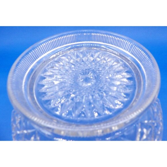 Serving Dish- Clear Pressed Glass- Diamond and Star Pattern - Picture 3 of 9